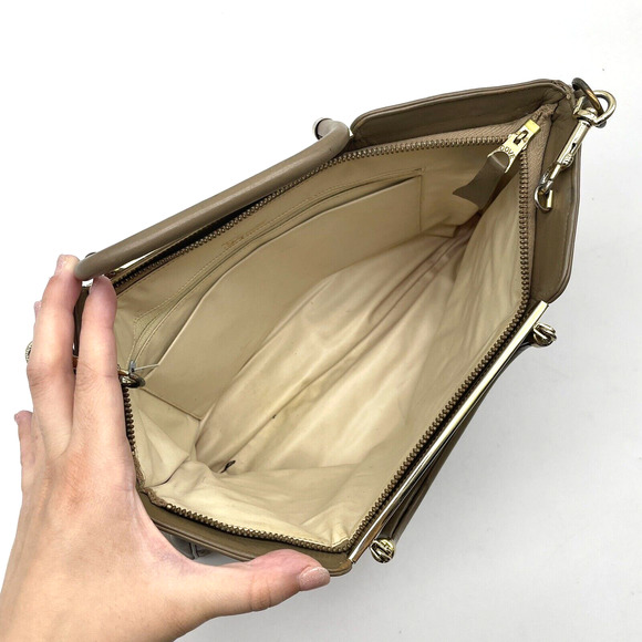 Vintage 70s Bags by Supreme Beige Leather & Python Skin Top Handle Shoulder Bag - Picture 10 of 16